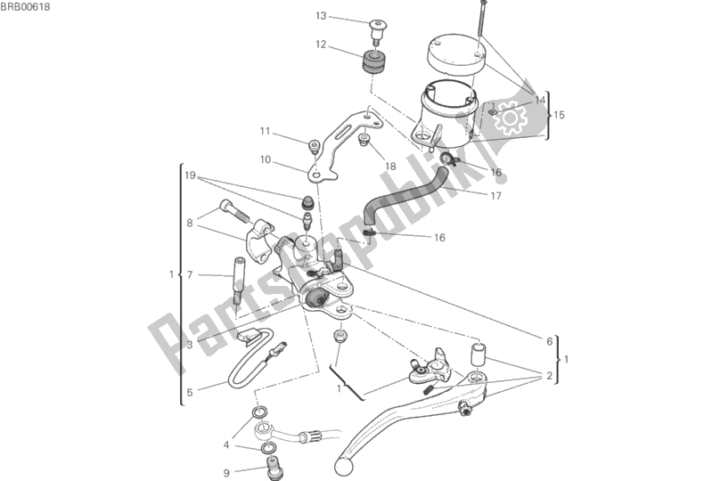 Todas las partes para Bomba De Freno Delantero de Ducati Superbike Panigale V4 S Thailand 1100 2019